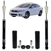 02 Amortecedor Pressurizado Nakata Traseiro Honda Civic 2.0 2012 A 2016