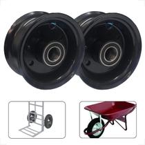 02 Aro Roda Metal 8 Pol Com Roletes Carrinho Mão Carga 350 8