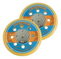 02- Bases suporte de lixa disco com tiras autocolantes 5" para lixadeira - Chiaperini