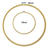 02 Bastidores Bambu Tarraxa Bordado Manual Ponto Russo.