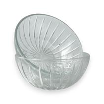 02 Bowl Bangkok Tigela Cumbuca Vidro Esculpido 17cm Wolff