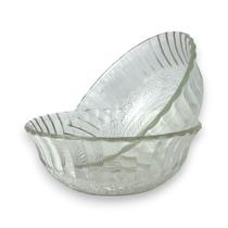 02 Bowl Tigela Cumbuca Vidro Trabalhado Boho 18cm Mimo Style