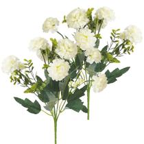 02 Buquês de Crisântemos X5 Artificial Decorativo 32cm