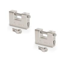 02 Cadeado Resistente Grande com 5 Chaves - Aço Endurecido de 900g