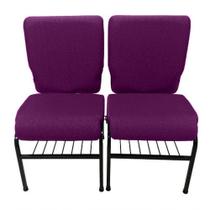 02 Cadeiras Para Igrejas C/ Porta Biblía E Porta Cálice Roxo 02 Cadeiras Para Igrejas C/ Porta Biblía E Porta Cálice Roxo