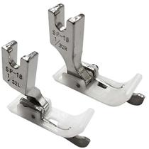 02 Calcador Guia Direito Esquerdo Pesponto 0,8mm Reta Teflon