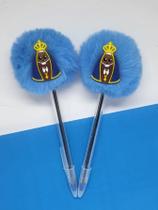 02 Canetas esferográficas pompom Kit religioso Nossa Senhora Aparecida 2 peças material escolar papelaria caneta macia 02 Canetas esferográficas pompom Kit religioso Nossa Senhora Aparecida 2 peças material escolar papelaria caneta macia