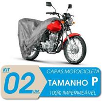 02 Capas Cobrir Moto Impermeável Proteção Uv P Mega Desconto