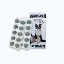 02 CarboVet Antidiarreico Bactericida 10 Comprimidos Biofarm