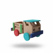 02 Carrinho de Madeira em MDF e Pinus 7x13 Artesanal Decorativo