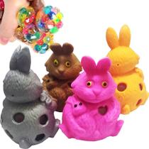 02 Coelhos Rabit Borracha Gel Brinquedo Infantil Anti-stress