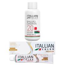 02 Colorações Itallian Color Castanho Claro 5.0 + 1 Oxi 20 Volumes 100ml