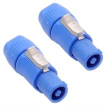 02 Conectores Plug Speakon Macho Powercon 3 Polos C/ Trava