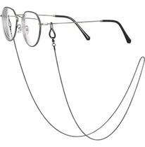 02 Corda Cordinha Corrente Óculos Sol Leitura Metal Preta fashion praia acessório homem ray moda masculina armação grau solar feminina lente pendurar