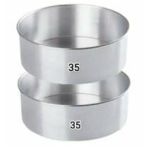 02 (Duas) Assadeira Redonda Alta 35 x 10 cm Forma Aluminio 02 (Duas) Assadeira Redonda Alta 35 x 10 cm Forma Aluminio