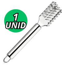 02 Escamador de Peixe Inox Removedor KIt Para Limpar Escamas Pequeno Grande Linha Premium Manual
