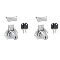 02 Fechadura Porta Gaveta Armario Moveis Cromada 31Mm