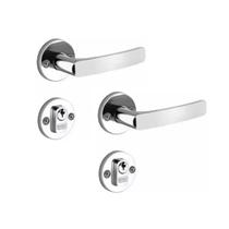 02 Fechadura Soprano Externa Pali Roseta Redonda Cromada 40mm