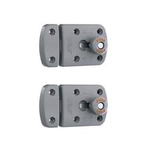 02 Fecho Livre Ocupado Para Porta De Banheiro Público Cinza