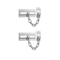 02 Fecho Trinco de Segurança Pega Ladrão Com Corrente Para Porta de Casa Apartamento