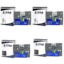 02 Fita Compativel P/ Rotulador Tze-231 + 02 Fita Tze-335 Cor Branca + Preta