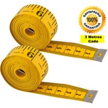 02 Fitas Metrica Corporal Dieta Medida Academia 120pol 300cm