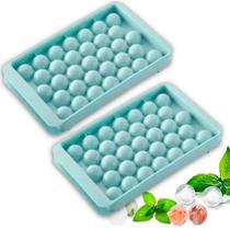 02 Forma De Gelo Redondo Bola Esfera Com Tampa QueimaEstoque