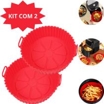 02 Forma Silicone Reutilizavel Protetor Air Fryer Microondas