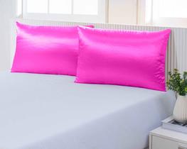 02 Fronhas De Cetim Anti Frizz 70cm X 50cm Par Duas Unidades 02 Fronhas De Cetim Anti Frizz 70cm X 50cm Par Duas Unidades