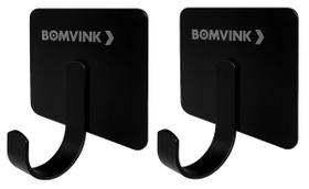 02 Gancho Cabide Parede Auto Adesivo p/ Toalha e Obejtos 5x4cm Metalico Preto 02 Gancho Cabide Parede Auto Adesivo p/ Toalha e Obejtos 5x4cm Metalico Preto