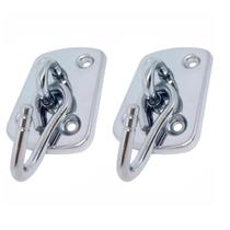 02 Gancho De Rede Aço Reforçado Cromado 150 kg 02 Gancho De Rede Aço Reforçado Cromado 150 kg