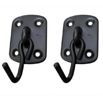 02 Gancho De Rede Aço Reforçado Preto 150 Kg