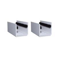 02 Guia U - Externo Ajustável Para Porta De Correr - Branco 02 Guia U - Externo Ajustável Para Porta De Correr - Branco