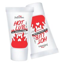 02 Hot Lub Gel Deslizante Beijável Morango Lubrifica E Esquenta Hotflowers 25g