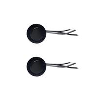 02 Interruptor Para Moveis Botão 22mm Com Cabo 2a Preto