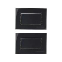 02 Interruptor Simples P/Moveis Margirius Preto 10A 250V Nbr