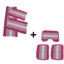 02 Kit de Jogo Decorativo Tapete de Cozinha e Banheiro Passadeira 3 Peças Liso 02 Kit de Jogo Decorativo Tapete de Cozinha e Banheiro Passadeira 3 Peças Liso