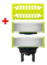 02 Laminas Refil + 01 Pente P/ Barbeador Oneblade Philips 02 Laminas Refil + 01 Pente P/ Barbeador Oneblade Philips