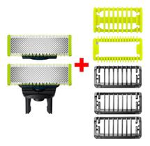 02 Laminas Refil + 02 Pentes P/ Barbeador Oneblade Philips 02 Laminas Refil + 02 Pentes P/ Barbeador Oneblade Philips