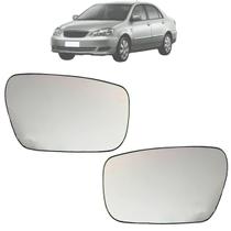 02 Lente Do Espelho Retrovisor Toyota Corolla 2003 Até 2008 Original