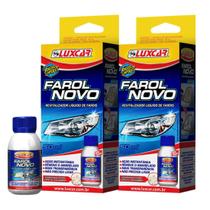 02 limpa farol revitalizadores líquido lentes novo luxcar 50ml