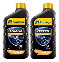 02-LITROS Óleos Ipiranga 20w50 Moto 4t 1 Litro Original