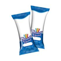 02 PACOTES Embalagens Higiênicas bopp para Geladinho Gourmet Sacolé Juju Dindin Chup-Chup Azul