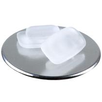 02 Par Plaquetas Silicone Consertos Óculos Preta Branca armação oculos quadrada peça nariz retangular reposição macia apoio transparente fosca