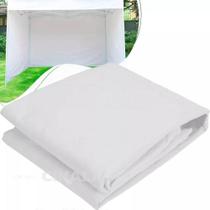 02 Paredes de Fechamento em Nylon Branca 3x1.85 Metros Para Tenda Gazebo 02 Paredes de Fechamento em Nylon Branca 3x1.85 Metros Para Tenda Gazebo