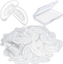 02 Pares Plaqueta Adesiva Silicone Nariz Óculos armação aumento altura nasal gruda antideslizante cola masculina feminina colar peça apoio