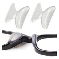 02 Pares Plaqueta Adesiva Silicone Nariz Óculos armação aumento altura nasal gruda antideslizante cola masculina feminina colar peça apoio