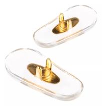 02 Pares plaqueta Compatível Com Ray Ban Garra Conserto Óculos Dourada Prata peça logo reposição original caçador aviador hexagonal Acessório Óptico