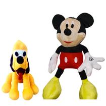 02 Pelúcias Mickey Mouse e Pluto 45cm