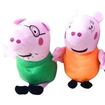 Pelúcias Papai Pig e Mamãe Pig - 02 Personagens